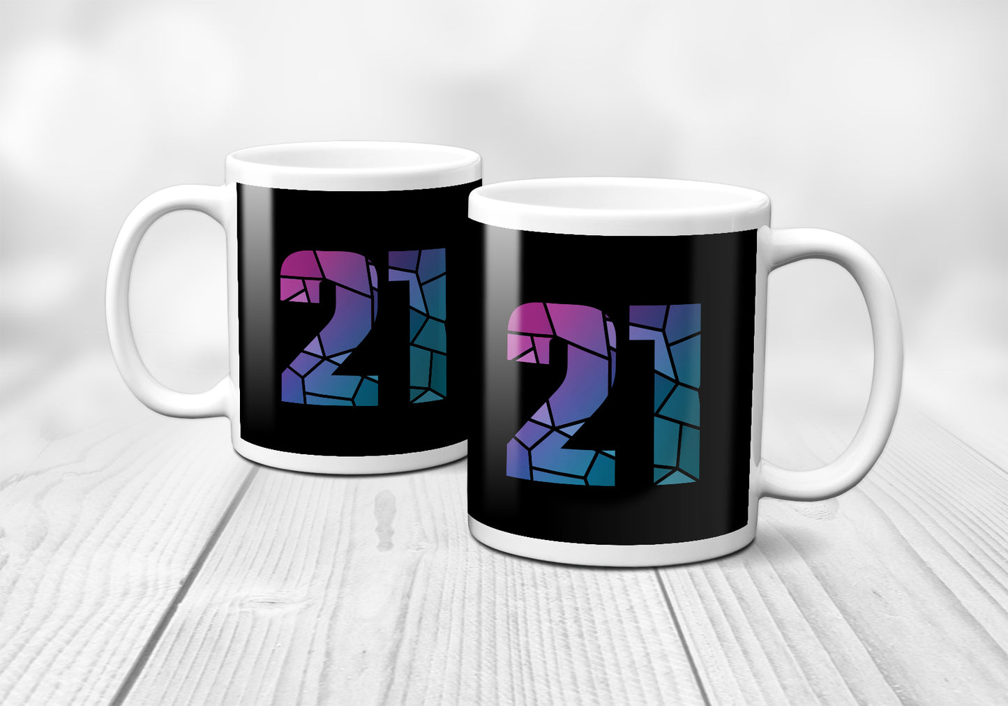 21 Number Mug (Black)