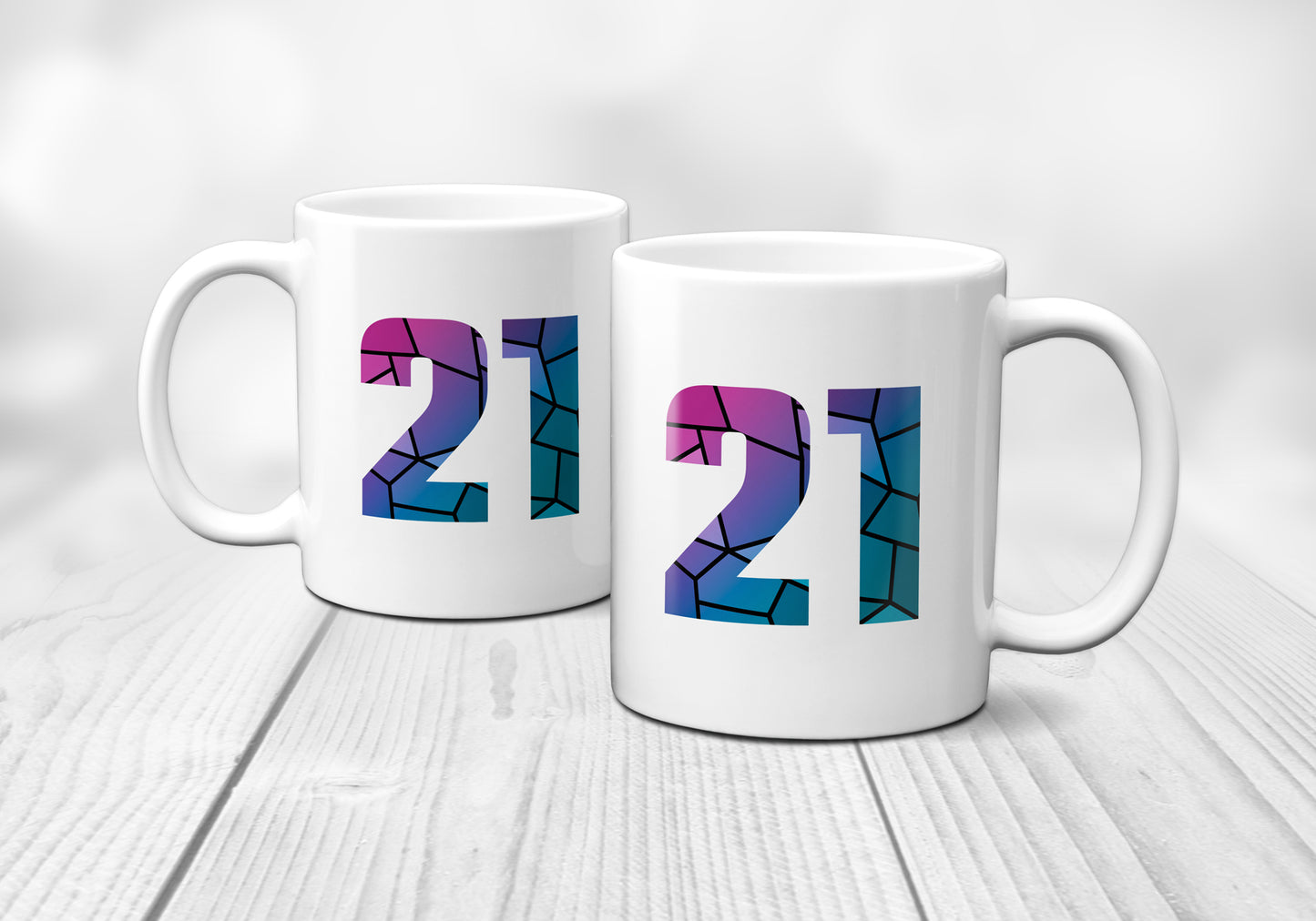 21 Number Mug (White)