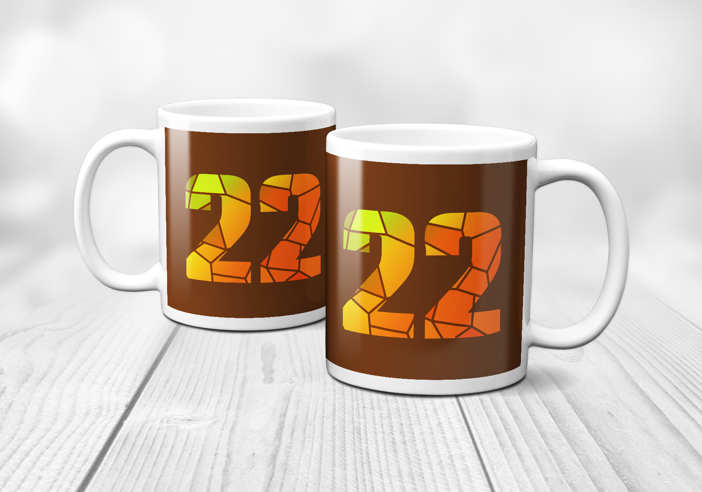 22 Number Mug (Brown)
