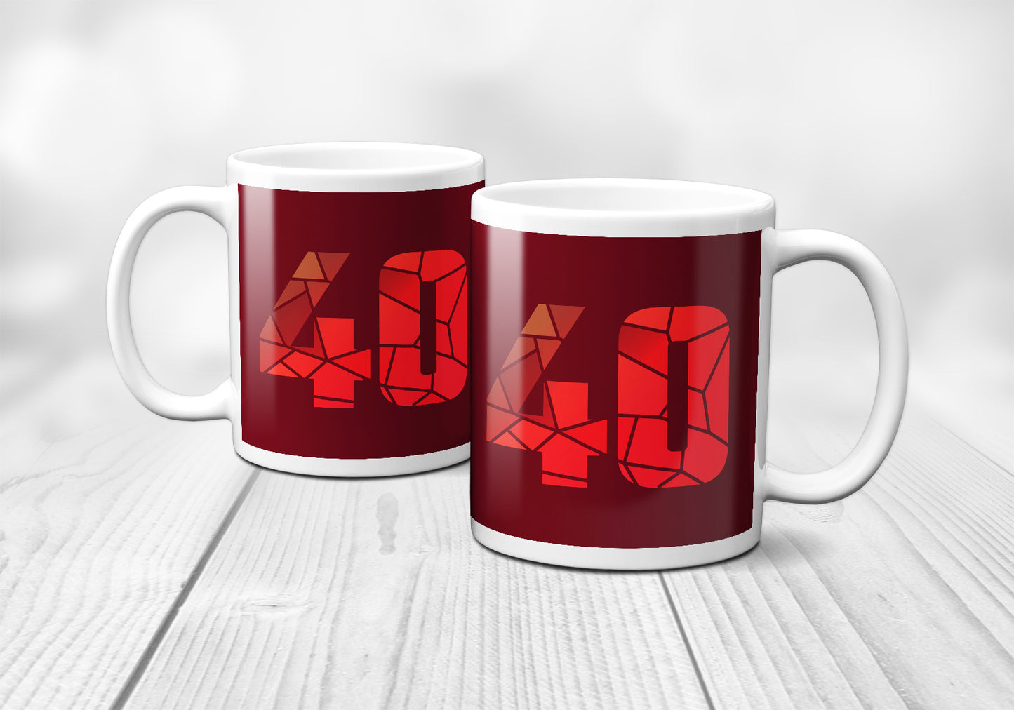 40 Number Mug (Maroon)