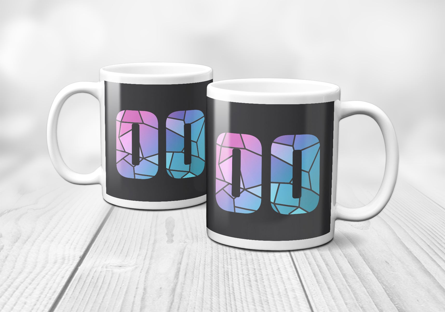 00 Number Mug (Charcoal Grey)