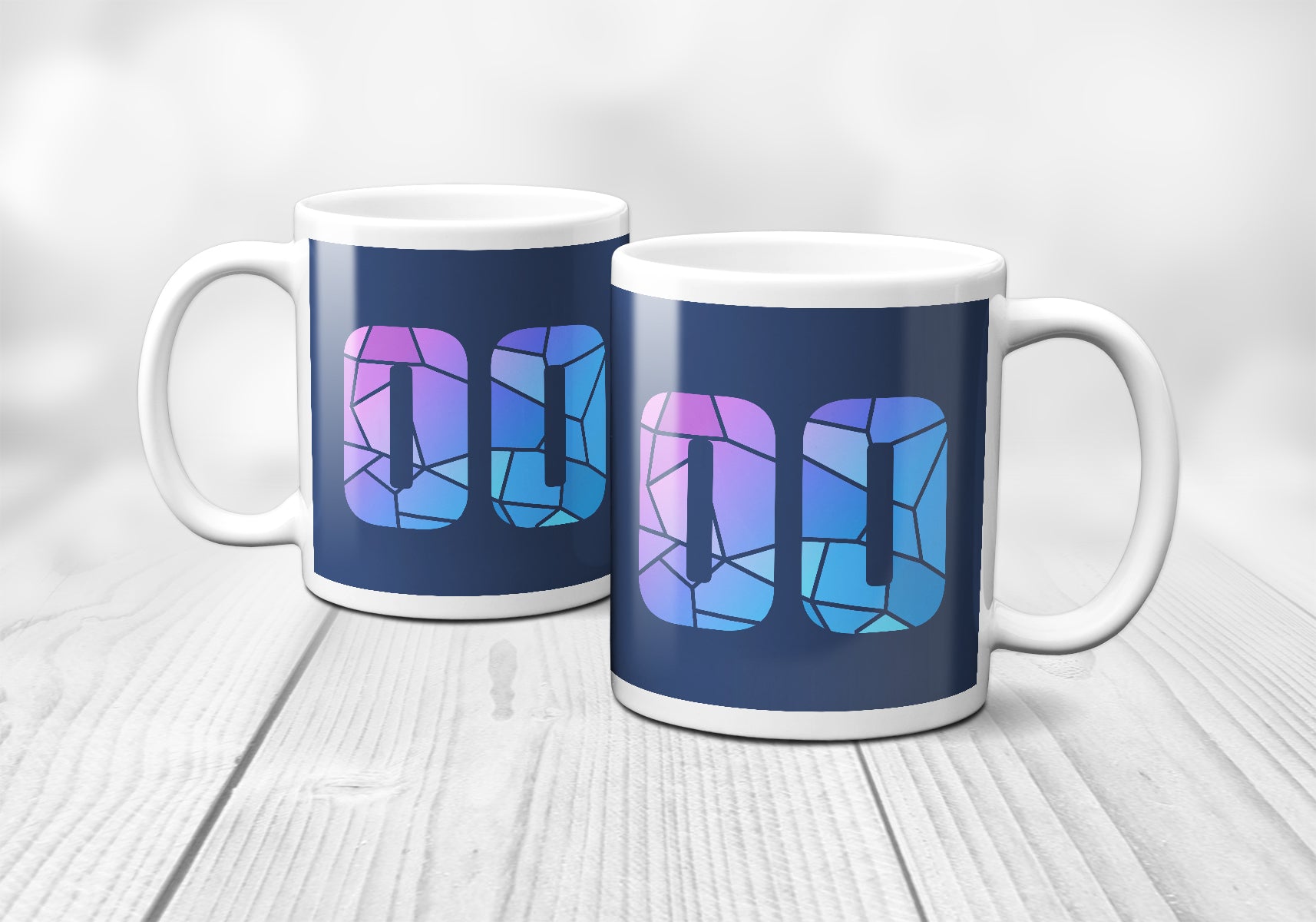 00 Number Mug (Navy Blue)