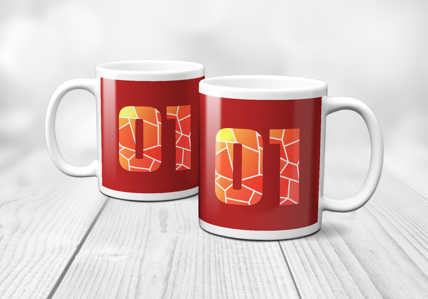 01 Number Mug (Red)