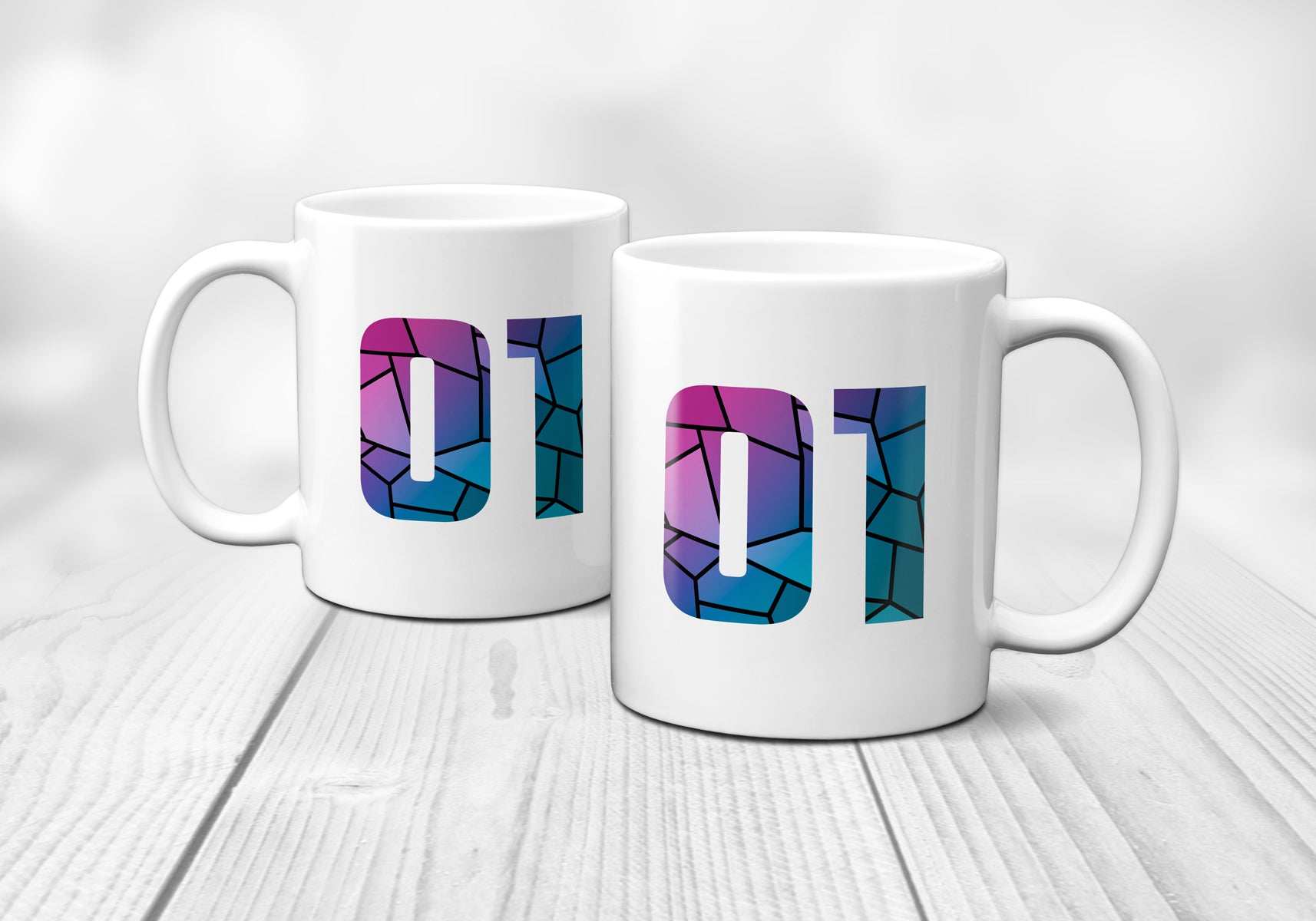 01 Number Mug (White)