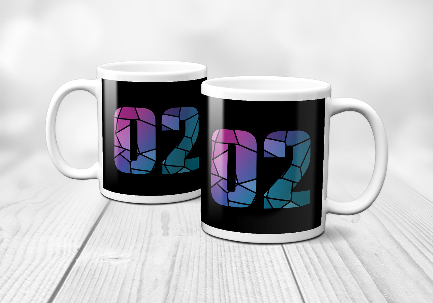 02 Number Mug (Black)