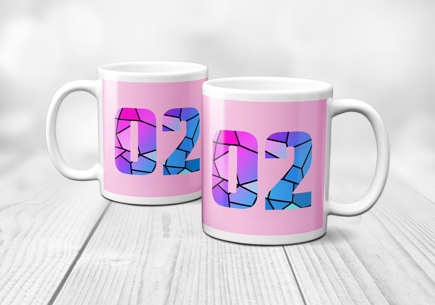 02 Number Mug (Light Pink)