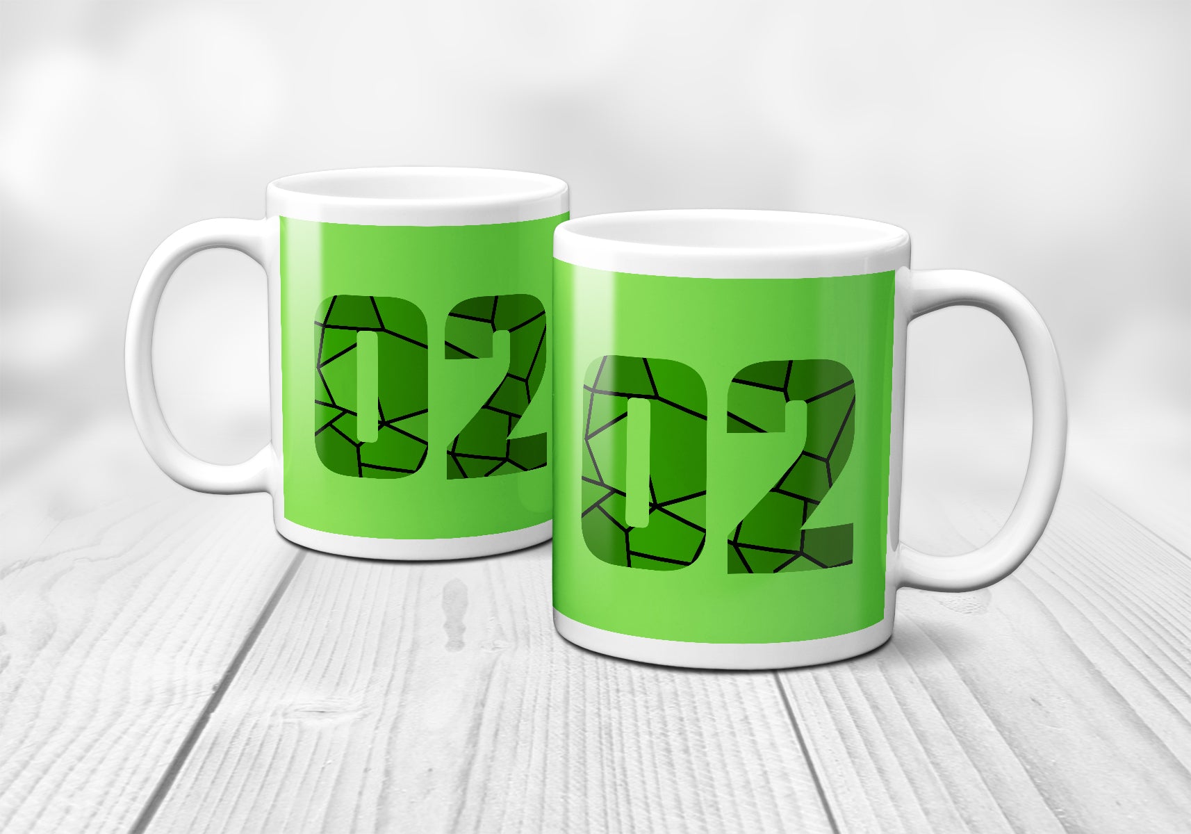 02 Number Mug (Liril Green)