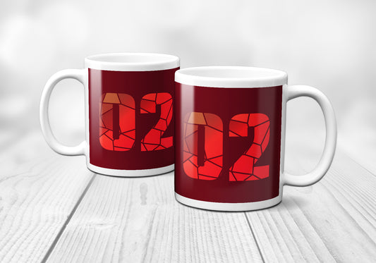 02 Number Mug (Maroon)