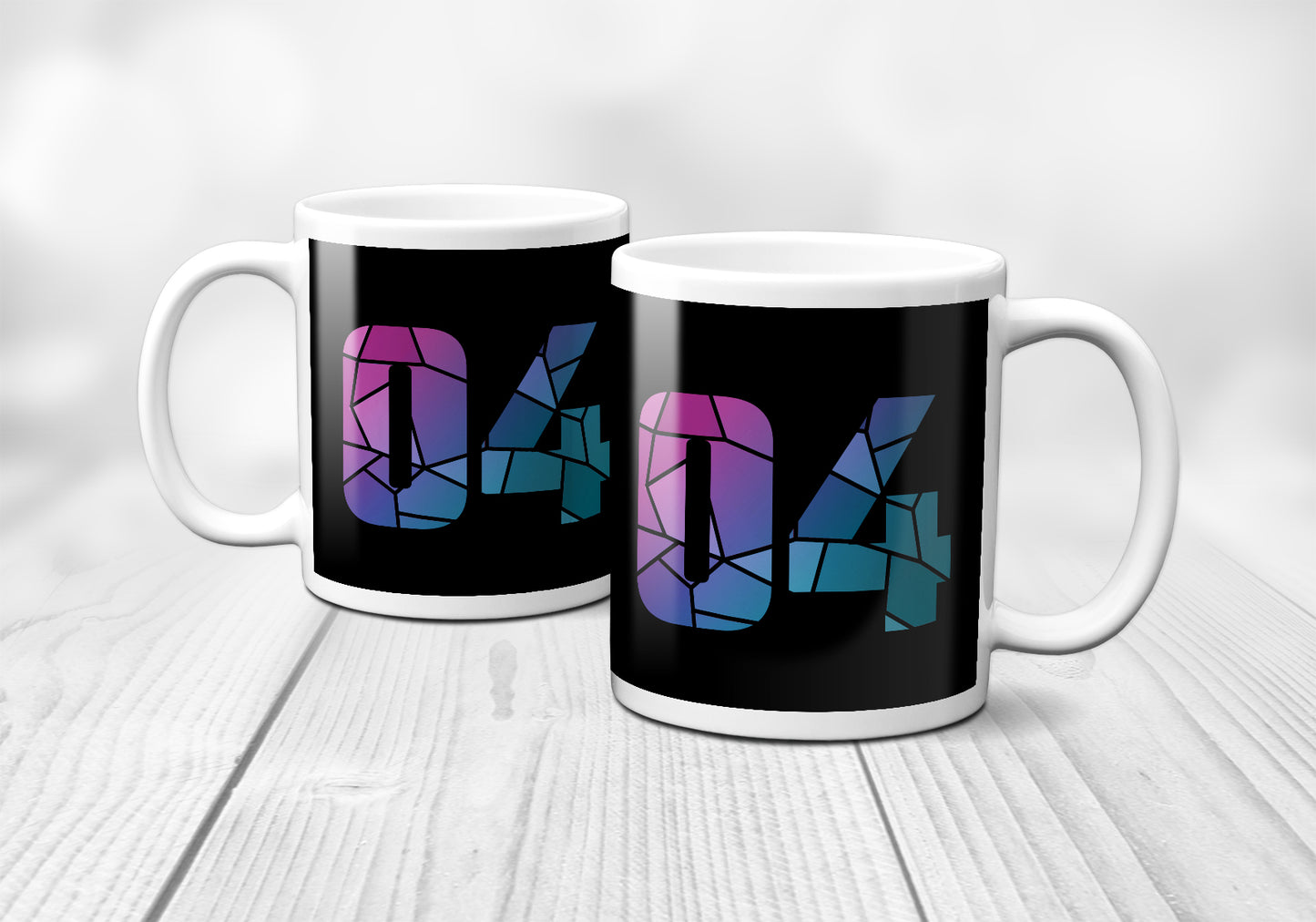 04 Number Mug (Black)