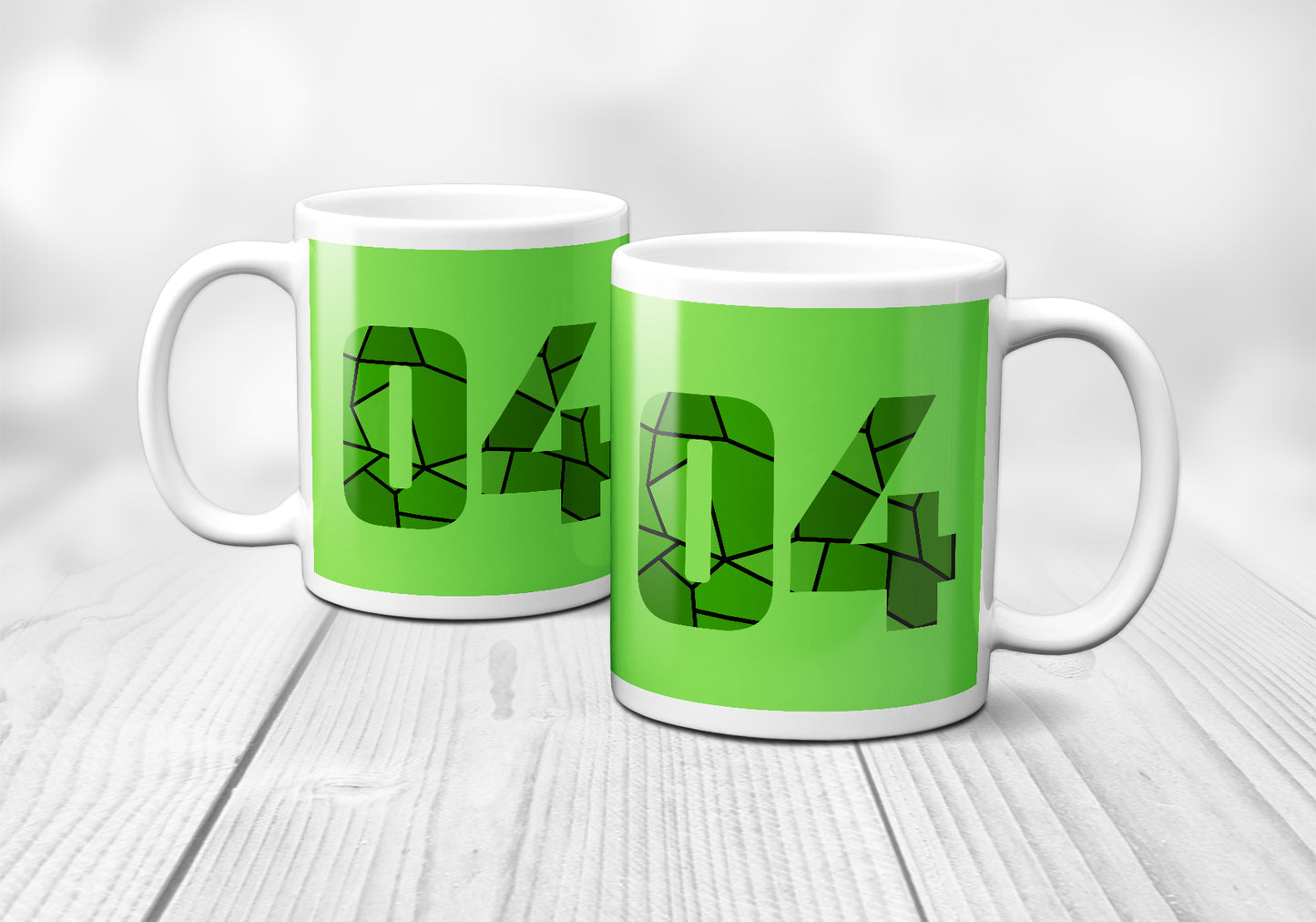 04 Number Mug (Liril Green)