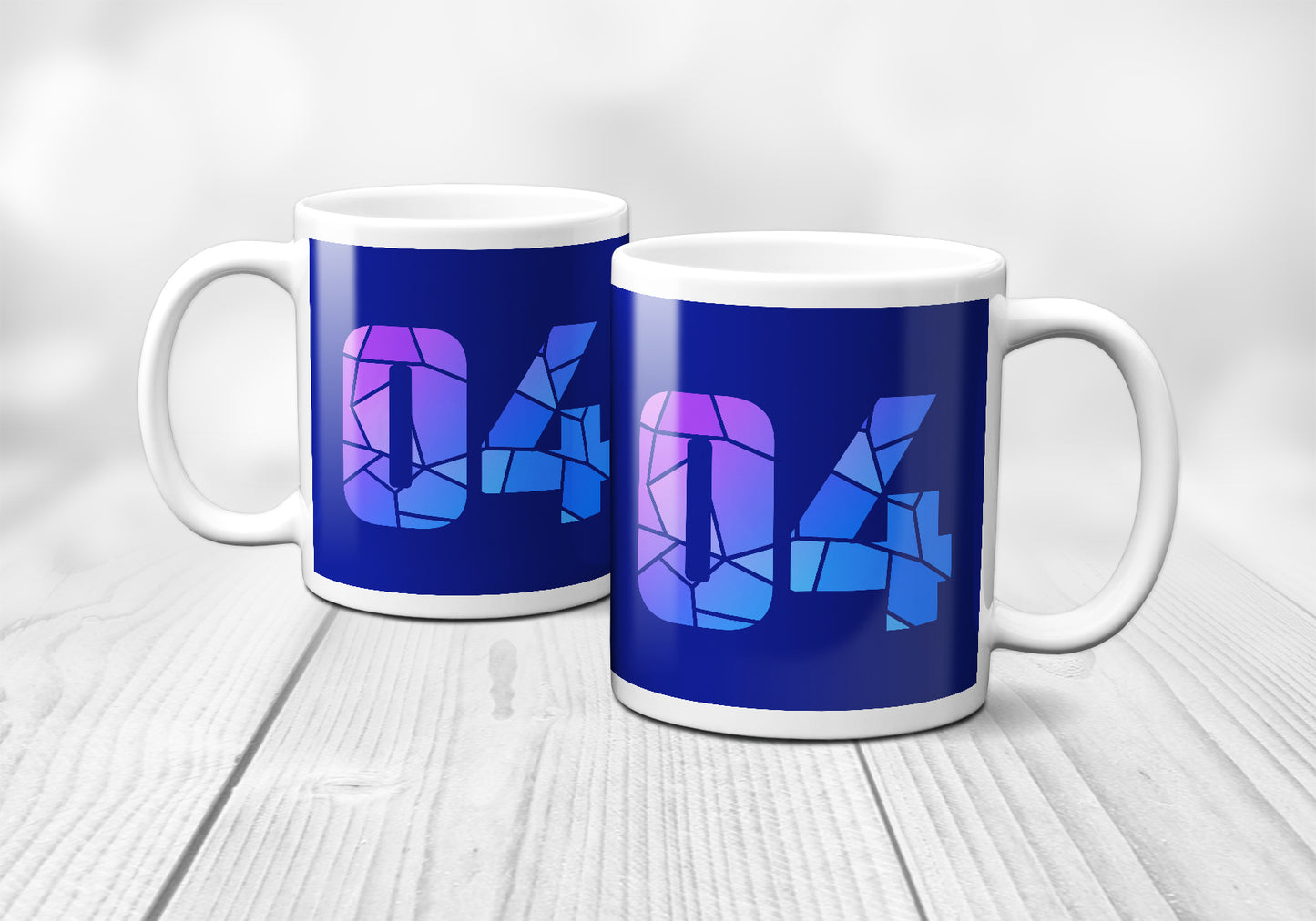 04 Number Mug (Royal Blue)