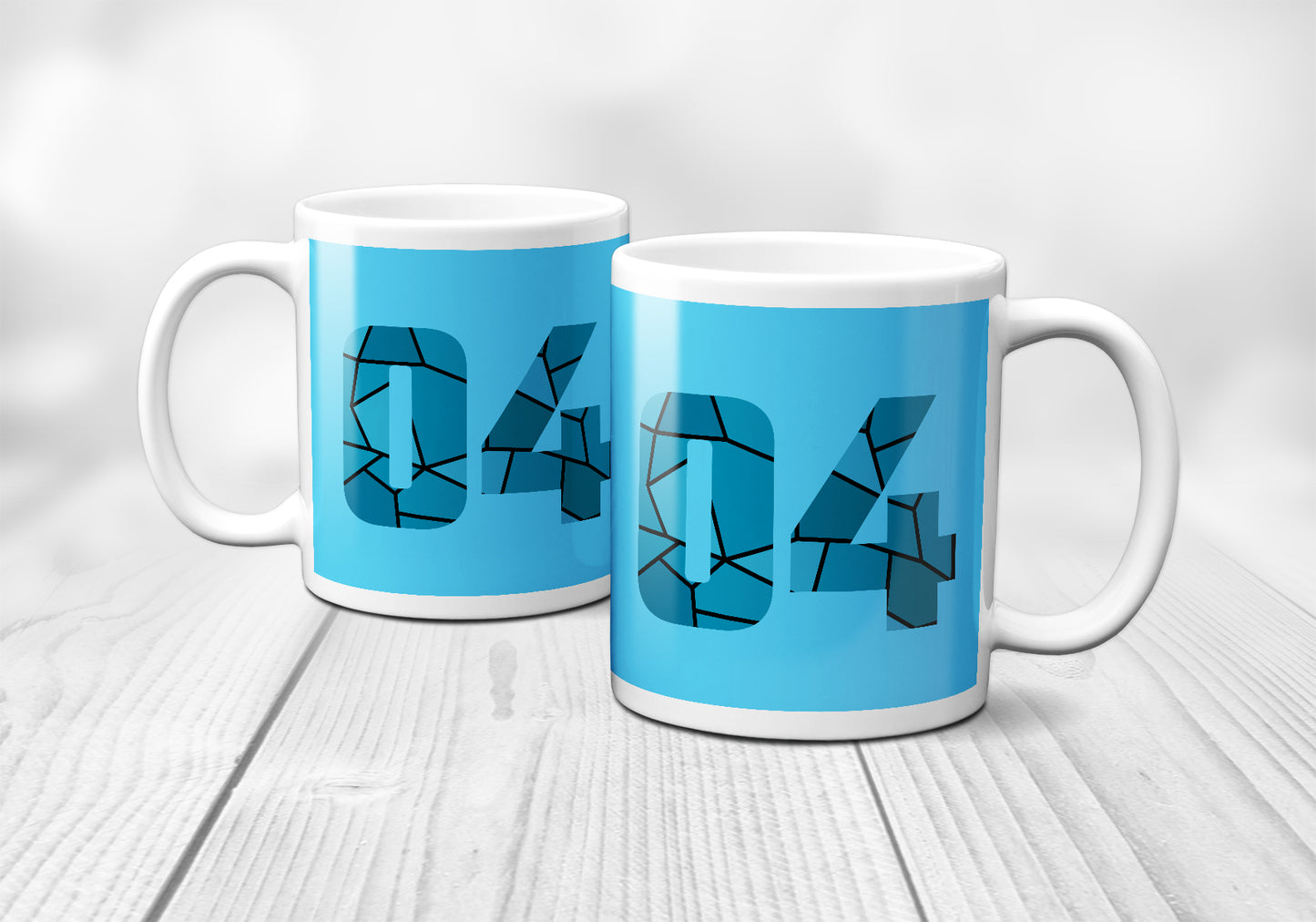 04 Number Mug (Sky Blue)