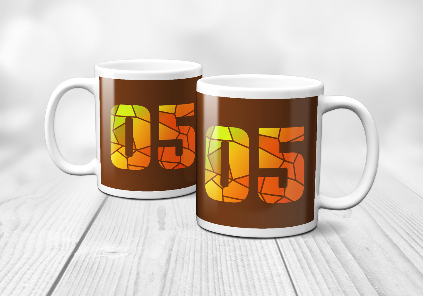 05 Number Mug (Brown)