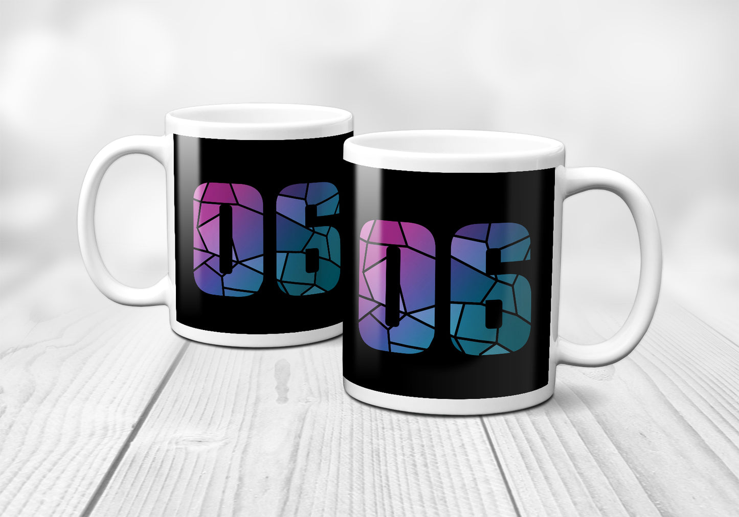 06 Number Mug (Black)