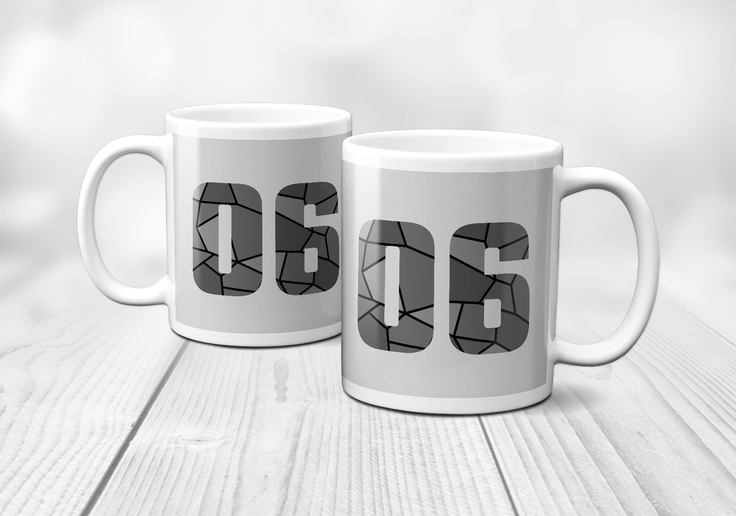 06 Number Mug (Melange Grey)