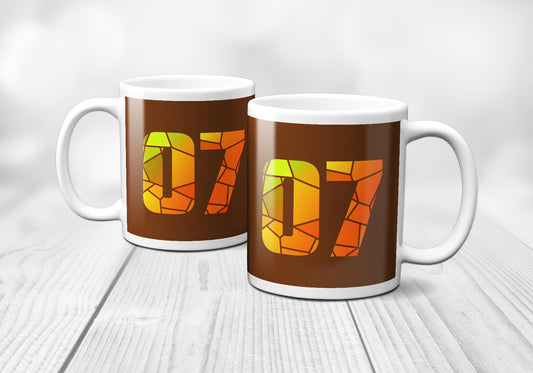 07 Number Mug (Brown)