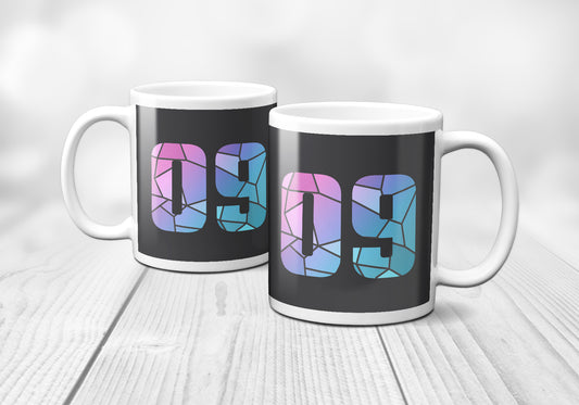 09 Number Mug (Charcoal Grey)