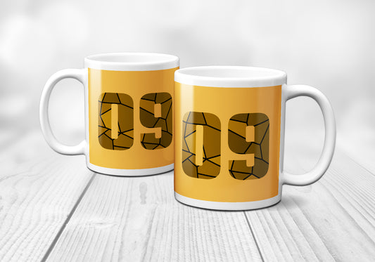 09 Number Mug (Golden Yellow)