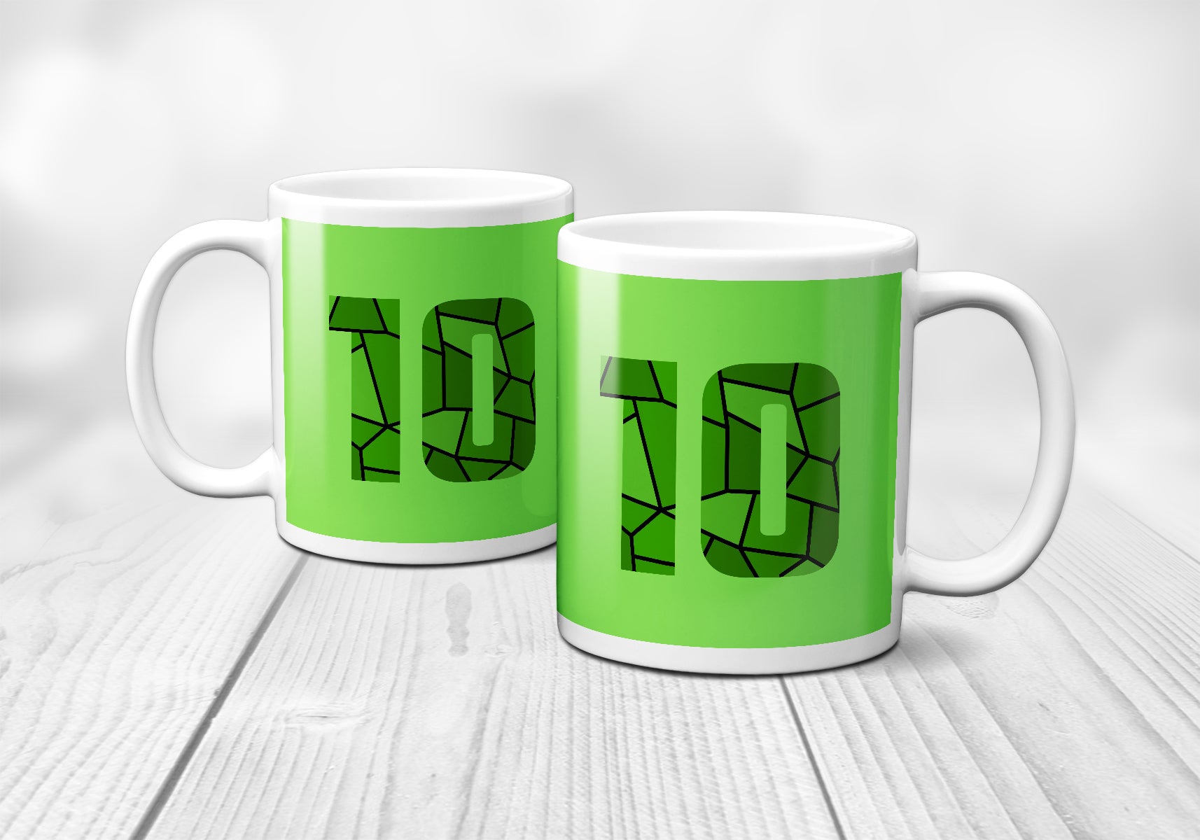 10 Number Mug (Liril Green)