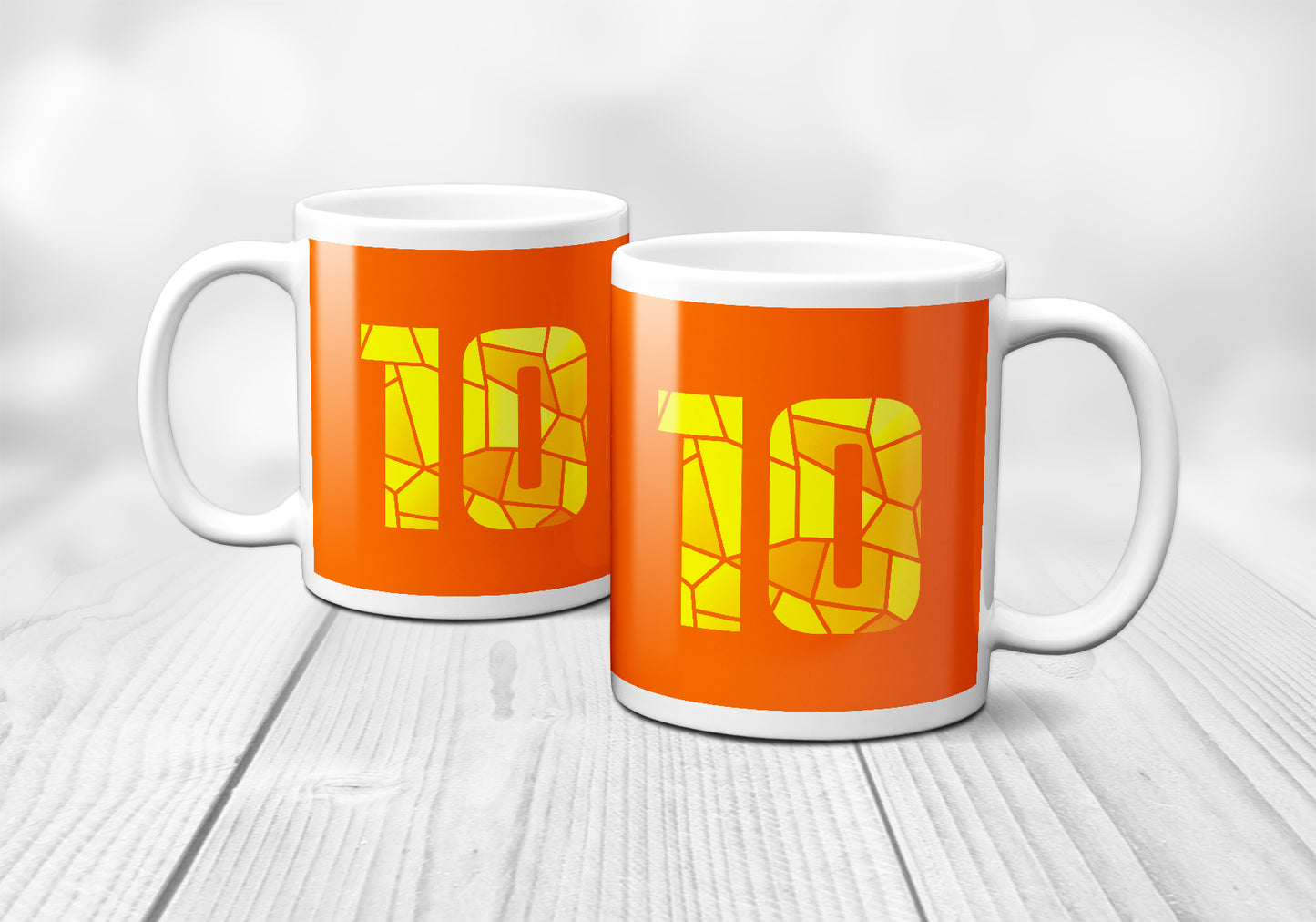 10 Number Mug (Orange)