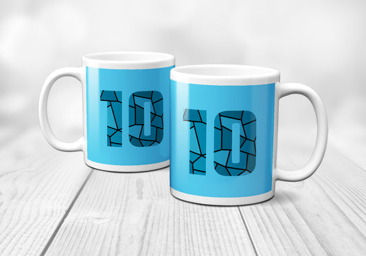 10 Number Mug (Sky Blue)