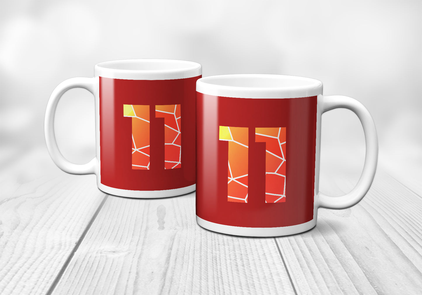 11 Number Mug (Red)