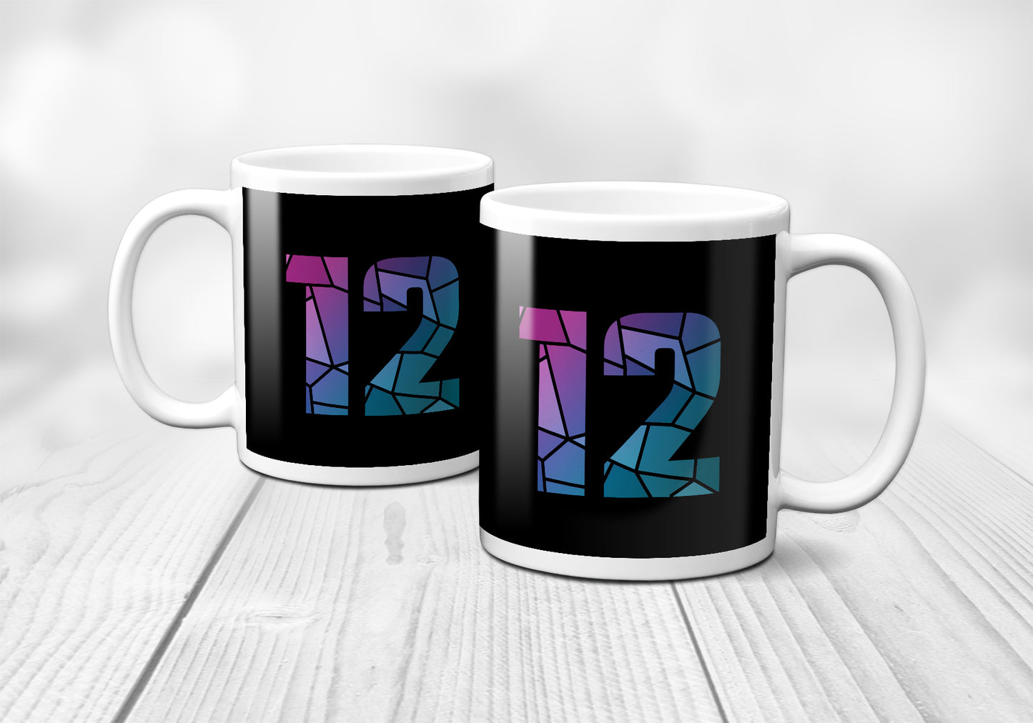 12 Number Mug (Black)