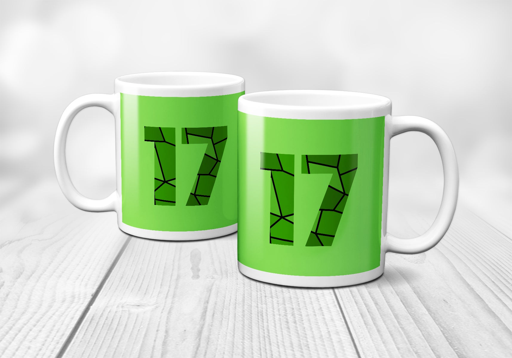 17 Number Mug (Liril Green)