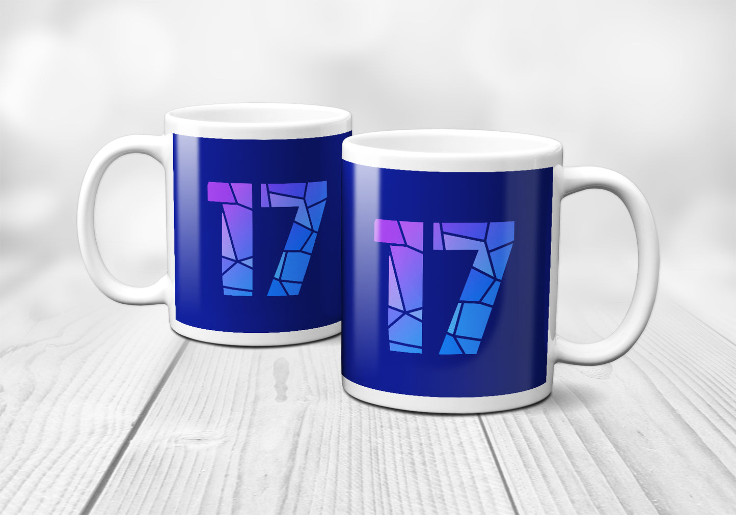 17 Number Mug (Royal Blue)