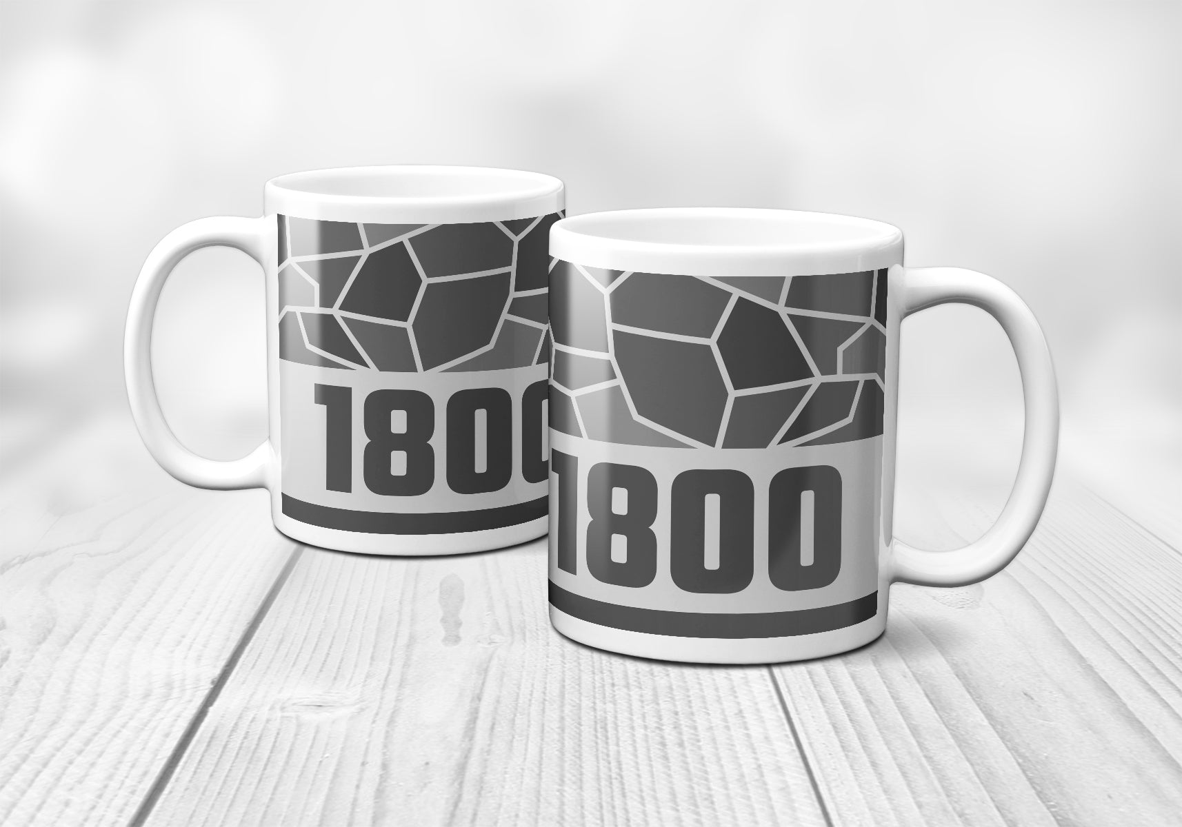 1800 Year Mug (11oz, Melange Grey)