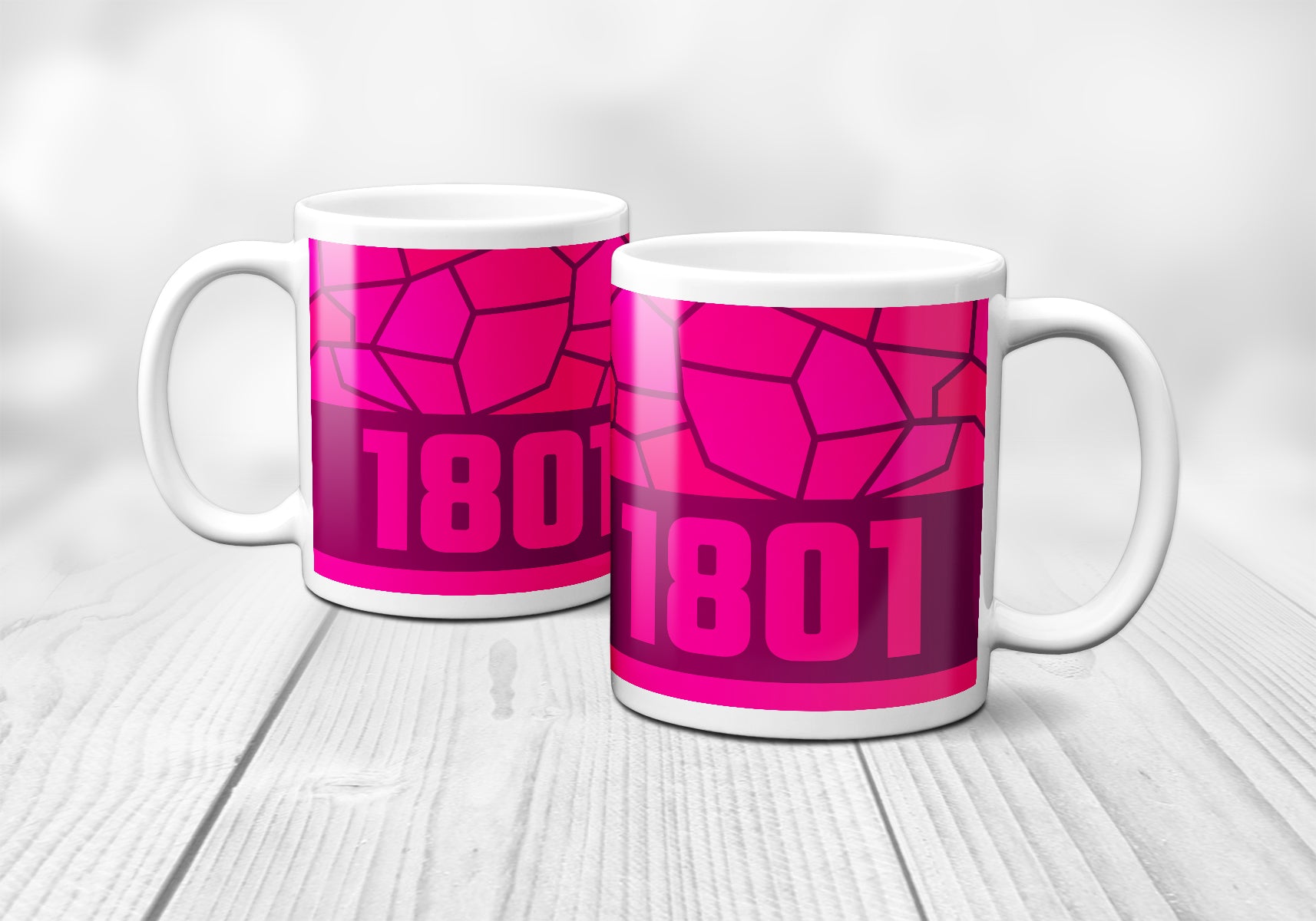 1801 Year Mug (11oz, Light Pink)