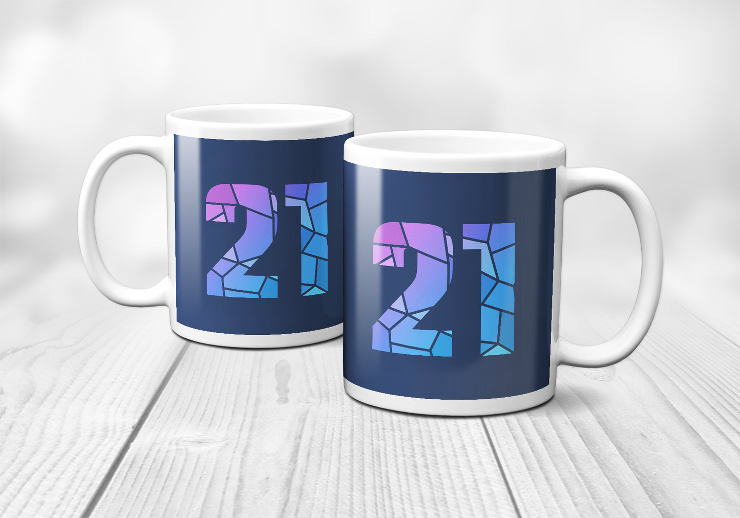 21 Number Mug (Navy Blue)