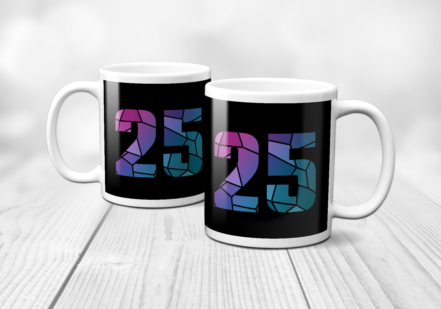 25 Number Mug (Black)