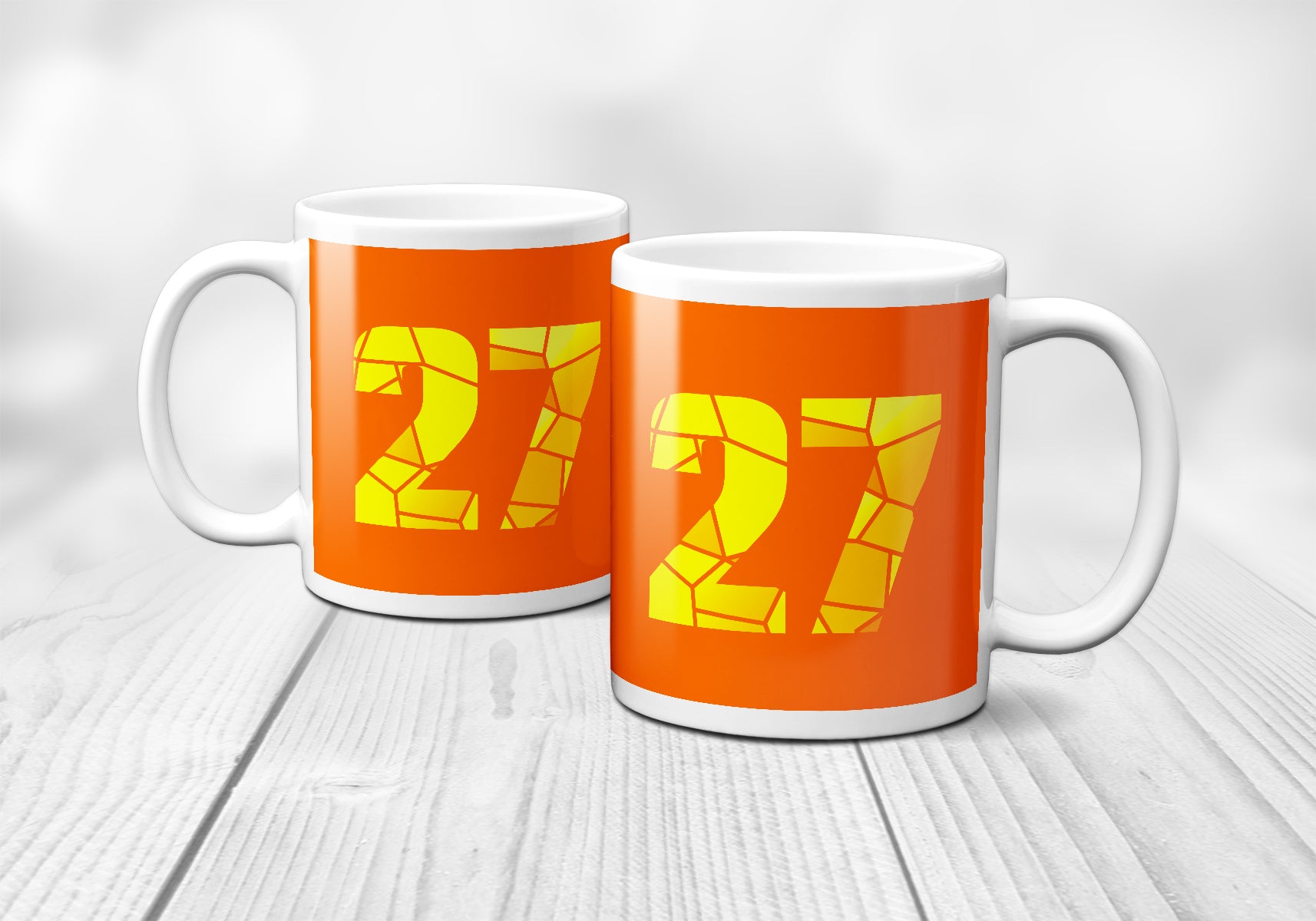 27 Number Mug (Orange)