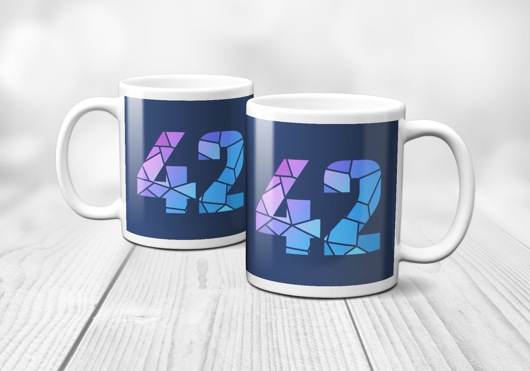 42 Number Mug (Navy Blue)