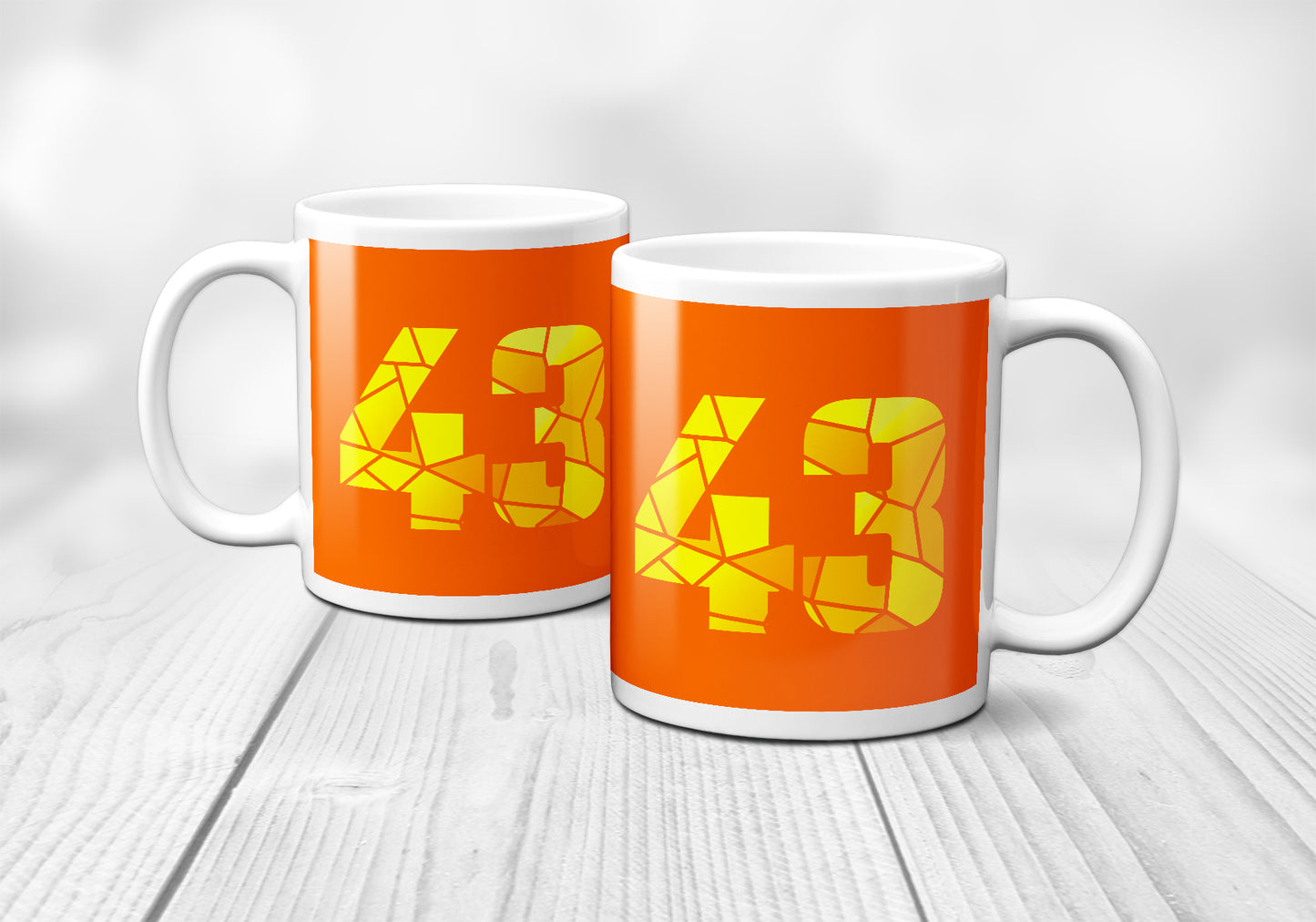 43 Number Mug (Orange)