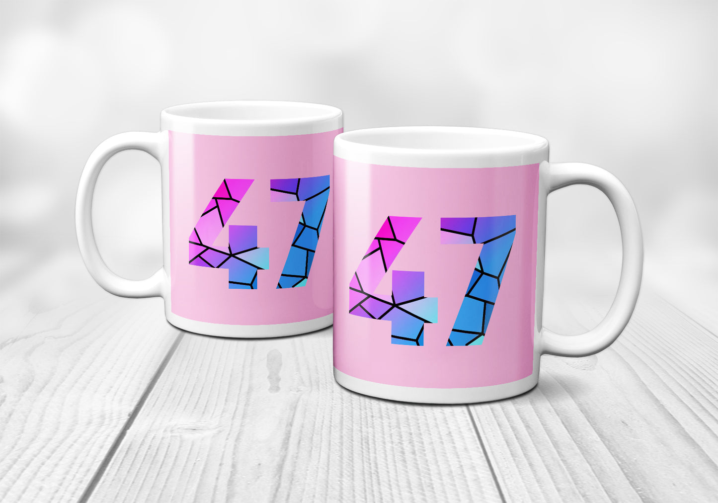 47 Number Mug (Light Pink)