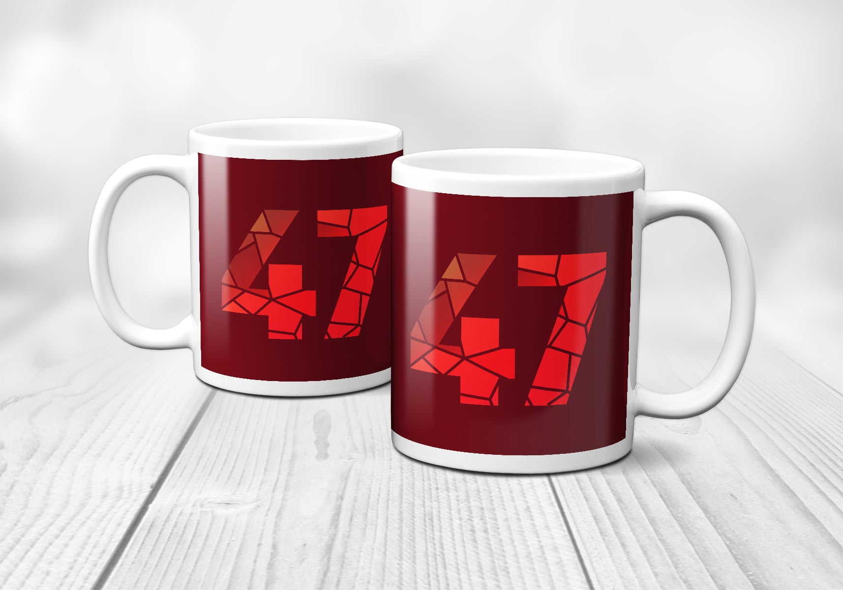 47 Number Mug (Maroon)