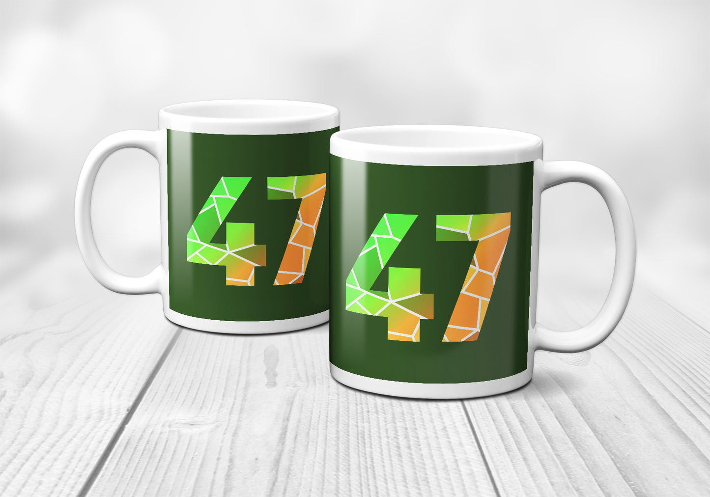 47 Number Mug (Olive Green)