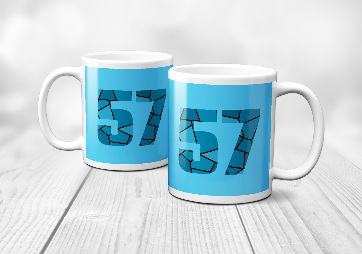 57 Number Mug (Sky Blue)