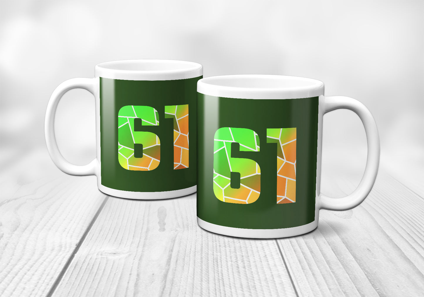 61 Number Mug (Olive Green)