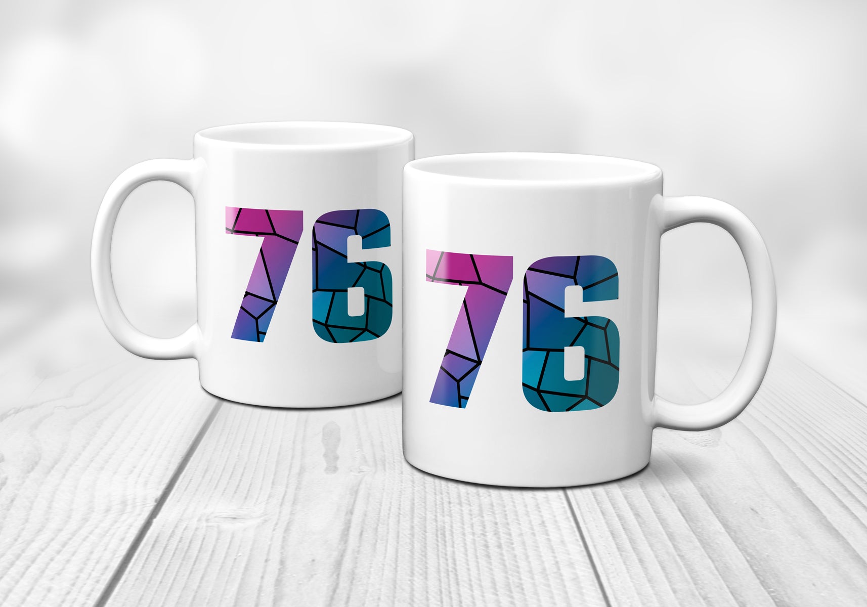 76 Number Mug (White)