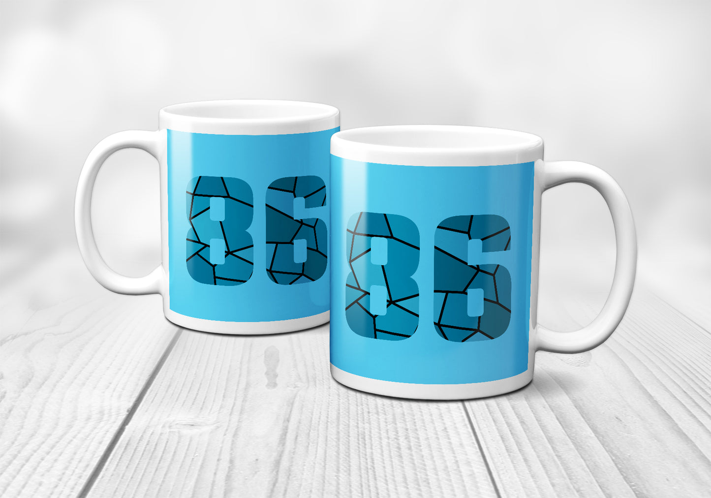 86 Number Mug (Sky Blue)