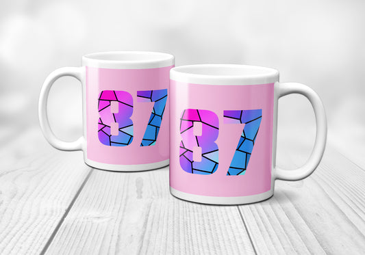 87 Number Mug (Light Pink)