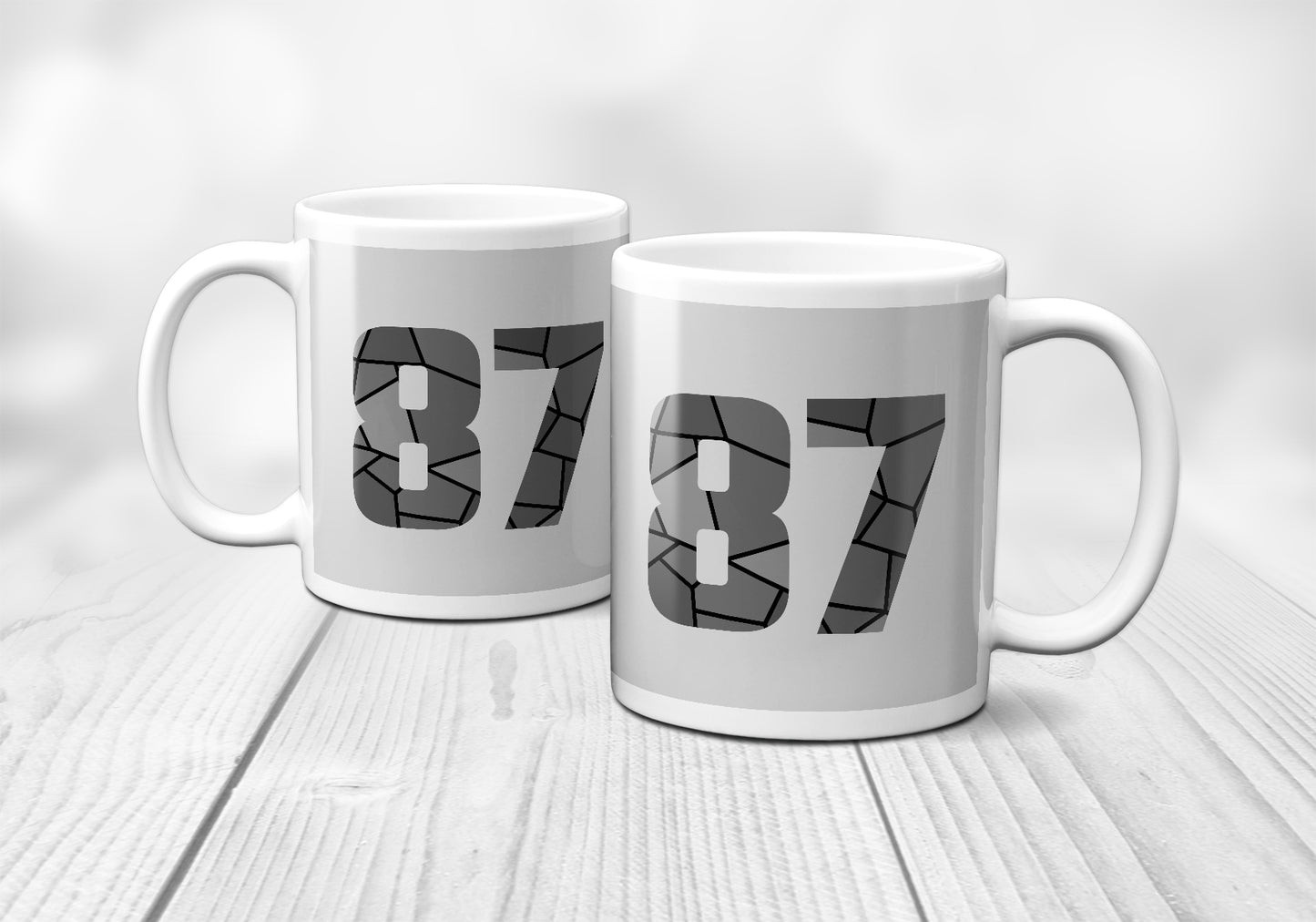 87 Number Mug (Melange Grey)