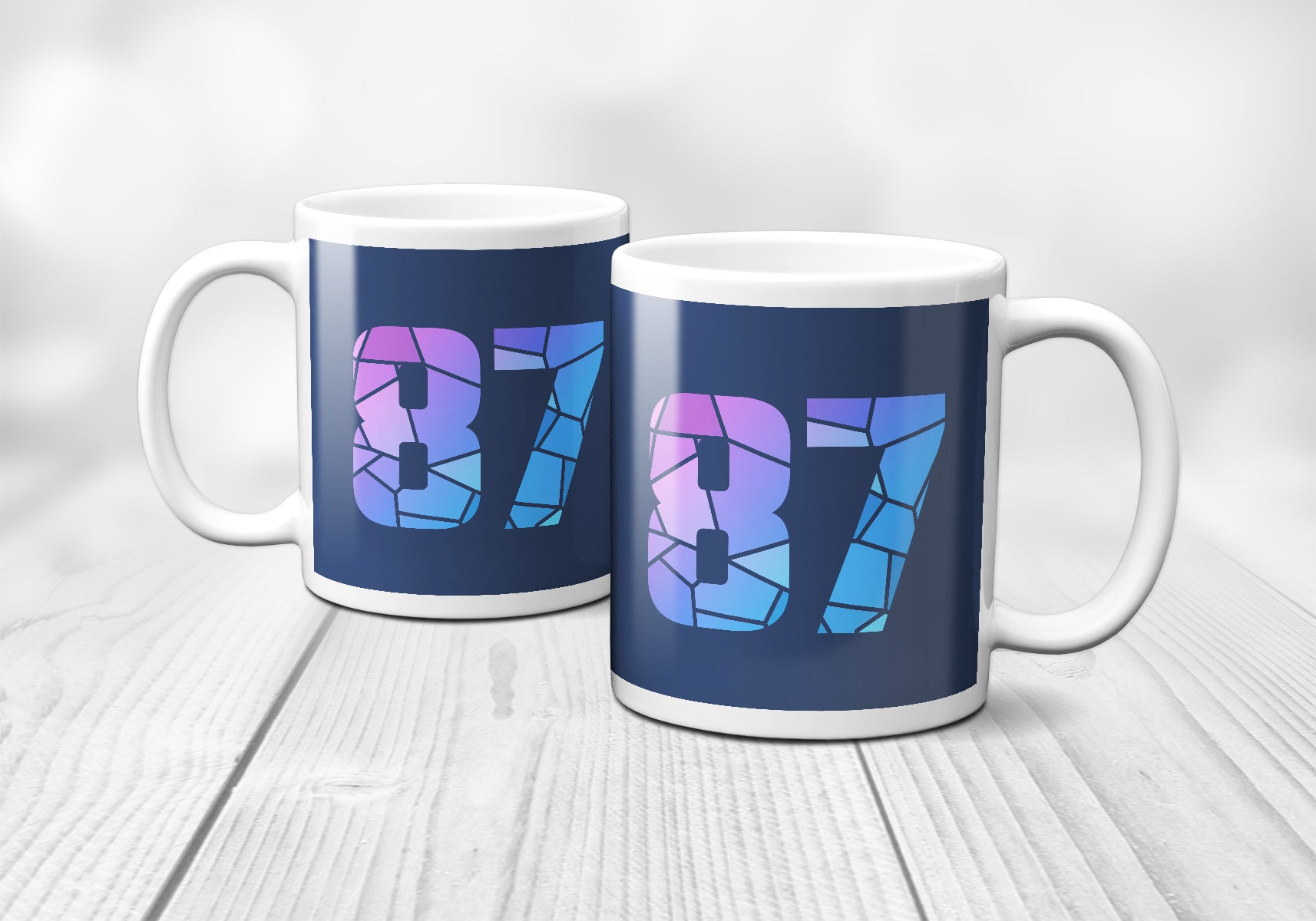 87 Number Mug (Navy Blue)