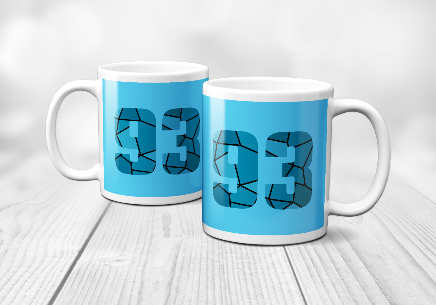 93 Number Mug (Sky Blue)