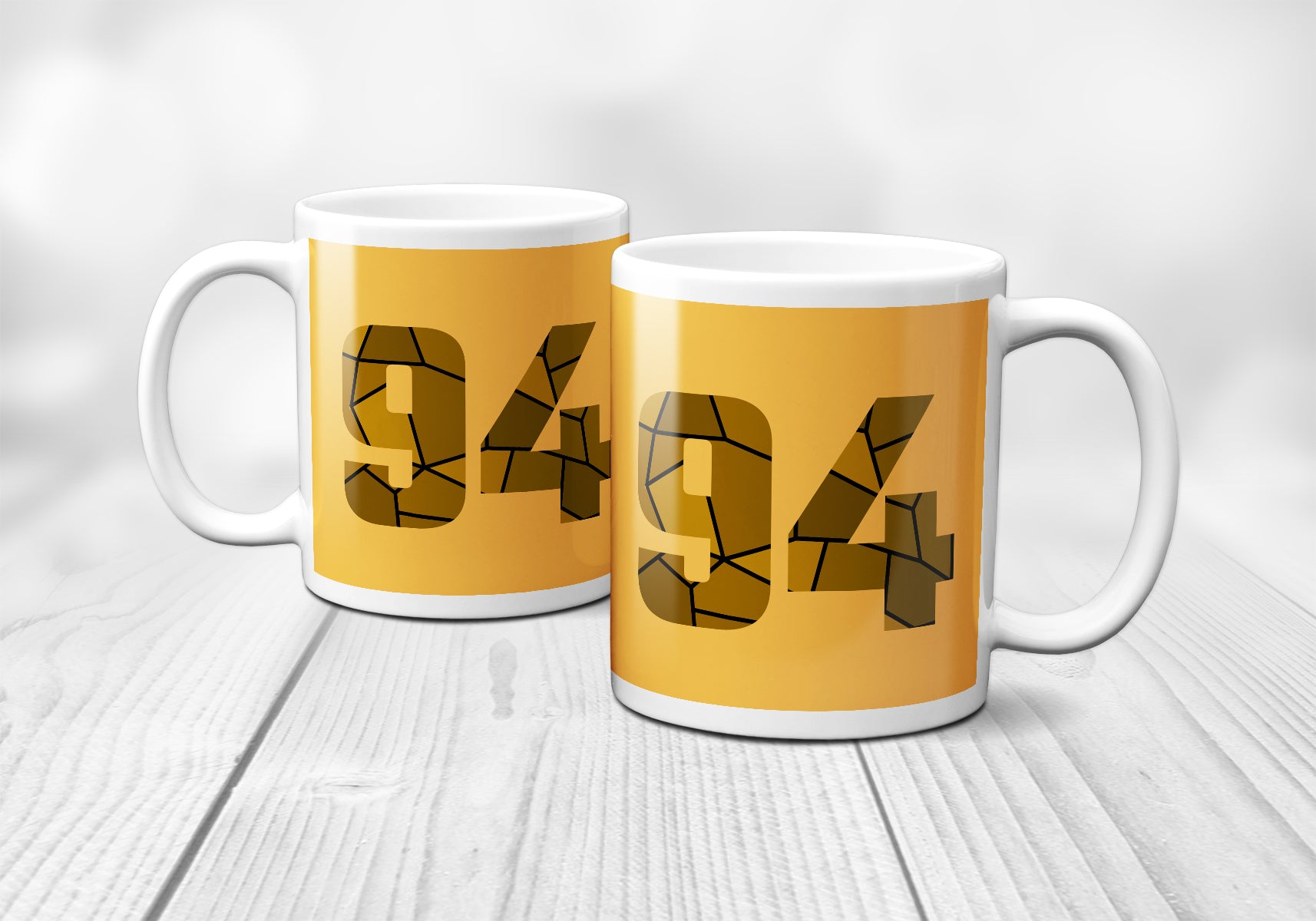 94 Number Mug (Golden Yellow)