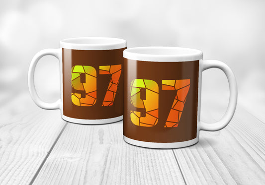 97 Number Mug (Brown)