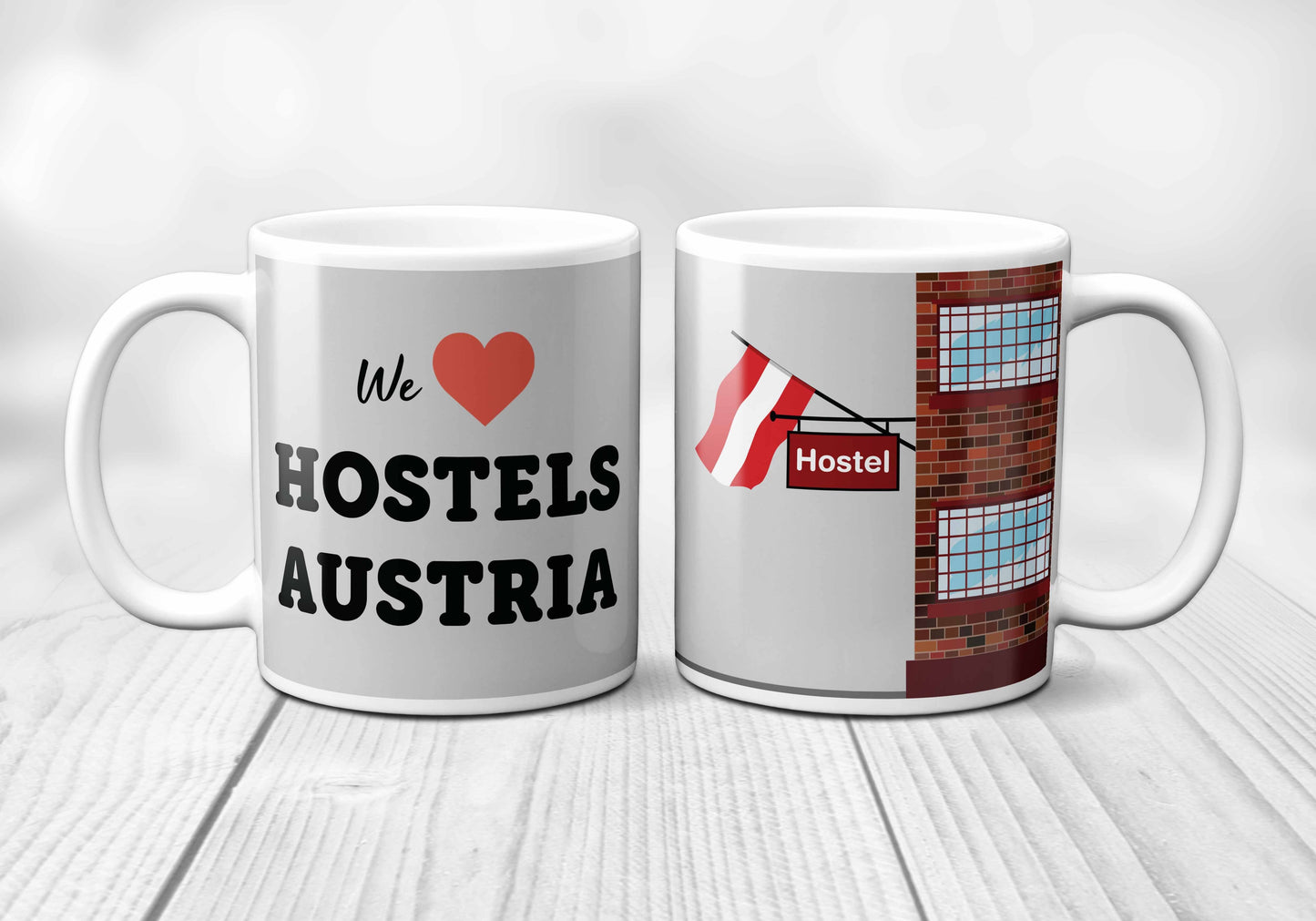 We Love AUSTRIA Hostels Mug